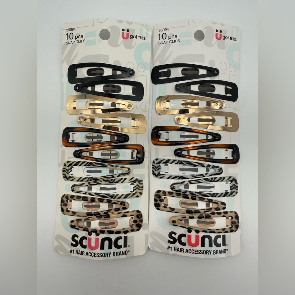 Scunci 20 PACK Snap Clips NEW